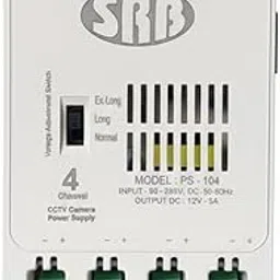 SRB CCTV Camera Power Supply, 4 Channel, Model PS-104, DC 12V 5A Output-image-5