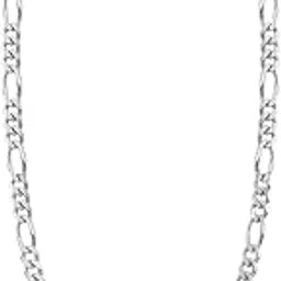 925 Sterling Silver BIS Hallmarked Italian 3.5 MM, 7 MM Solid Diamond-Cut Figaro Link Chain Necklace for Men Women (16, 18, 20, 22, 24, 26 Inches)-image-10