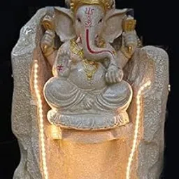 Shawshank Water Fountain 2.5ft Pahad Ganesh Water Fountain Indoor Outdoor Fountain for Home Office Living Room D?cor with LED Lights and Water Pump Set-image-69