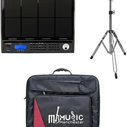 Standzo M-studio MS P20 PRO Black Digital Percussion Octapad with Stand and Hard Case Combo Pack-image-0