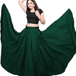 creozyra Urmila Fashion Women's 12-Meter Full Flared Long Skirt – 40-Inch Length American Crepe Stitched Lightweight Free Size Skirt for Ethnic Casual-picture-25