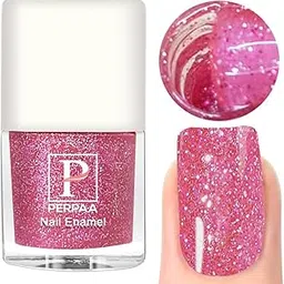 Glitter Light Reflective Gel Nail Polish Broken Diamond Flashing Sparkly Gel Enamel 5ml (Baby Pink Glitter)-image-51