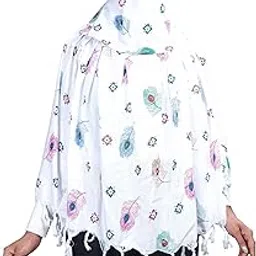 Soft Cotton Hand Printed Multicolor Fancy Scarf Cum Mask Anti Pollution Sun Rays Protection Summer Scarf For Women Cotton-image-0