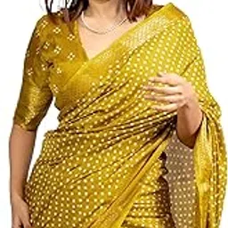mirchi fashion Women's Cotton Silk Printed Saree with Blouse Piece-picture-14