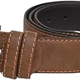 buff collection Faux Leather Belt for Men Ideal for Casual or Formal Wear Adjustable with Sleek Buckle Black/Brown/Tan-picture-14
