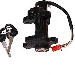 Deutsche Ignition Lock Switch with Keys For Bike Ignition Lock Switch with Two Keys Bajaj CT-100 ES BS-IV (4 Pin Male Coupler)|DEUS-0436A-picture-18