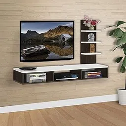 DELITE KOM Ava Engineered Wood TV Entertainment Unit (Finish Color - Flowery Wenge_White, DIY(Do-It-Yourself)-picture-25
