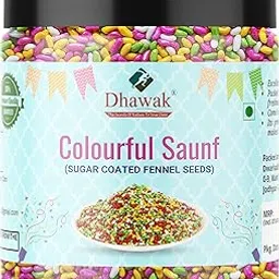 Dhawak Colourful Sugar Coated Saunf | Sweet Fennel Seeds | Refreshing Mouth Freshener | Digestive Aid | Sugar Coated Snack | Festive Treat | Flavorful Saunf | After Meal | Tasty Mukhwas - 400 gm-picture-28