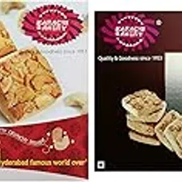 Karachi Bakery Cashew Biscuits, 400g + Karachi Bakery Double Delight with Chocolate and Cashew, 400g-image-78