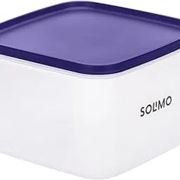 Amazon Brand - Solimo Square Modular Plastic Storage Container | Airtight | BPA-Free | 2.5 L (Blue)-picture-31