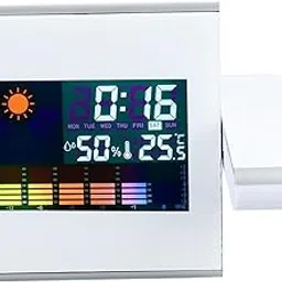 Projection Alarm Clock for Bedroom,Digital Clock with 180° Rotatable Projector,Clear LED Display,USB Charger,Snooze,Thermometer and Hygrometer,Digital Alarm Clock for Bedroom image 1
