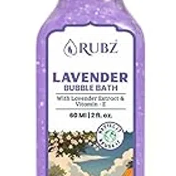 Rubz Lavender Bubble Bath - 60 ml | Relaxing Aromatic Formula for Bathtub | Brings Calm, Soothing Fragrance to Your Peaceful Night-Time Bath | Suitable for Kids & Adults-picture-24