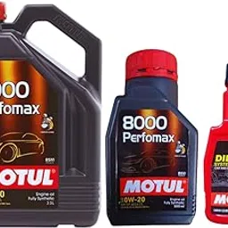 Motul 8000 Perfomax 0W20 100% Synthetic Engine Oil - 3.5 Liter Can and 0.5 Liter Can 1 Nos. (4L) With Diesel System Clean Plus 200ml Combo-picture-15