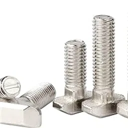 Metric M8 x 20mm Thread T Slot,Drop-in Bolt T-Bolt,Hammer Head Bolt,T Screw Stud for 4040 Series Standard 8mm T-Slot Aluminum Extrusion Profile,Carbon Steel Nickel Plated (4040 Series,40Pcs)-picture-47