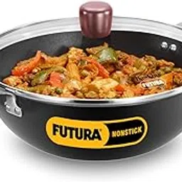 Hawkins Futura 3 Litre Deep Kadhai, Non Stick Kadai with Glass Lid, Flat Bottom Induction Kadhai, Black (INK30G)-picture-10