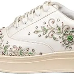 rettrose The Elysia Luxury Enchanted Vine Embellished Trainer White-picture-55