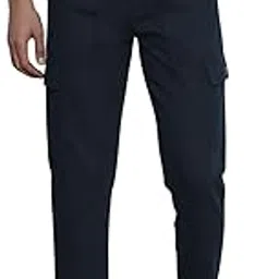 the indian garage co Men's Mid Rise Slim Fit Cargos-picture-19