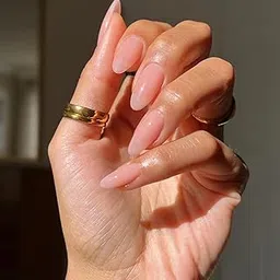 GHER,Nude Almond Shape Press-On Nails For Women And Girls | 24 Reusable False Nail Extensions With 24 Gel Glue Tabs | Stick-On Manicure Kit For Parties, Weddings And Gifts-picture-32