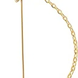 Golden Leaf with Hanging Chain Lapel Pin/Shirt Stud Brooch for Men-image-20