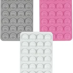 Double-Sided Suction Cup Phone Mount, Anti-Slip Silicon Grip Stand for i_Phone and All Android, Universal Phone Holder for Videos and Selfies (Gray/Pink/White)-picture-10