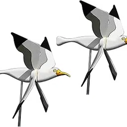 LICHTS® 2 Pcs Seagull Windmill Garden Ornaments for Patio Outdoor Garden Decoration|Home & Garden | Yard, Garden & Outdoor Living | Garden Decor| Windmills & Wind Spinners-picture-28