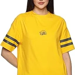 boldfit Chennai Super Kings CSK Official Merchandise Oversized T Shirts for Women Thala 7 Tshirt for Women Dhoni T Shirts for Women Oversized T Shirt for Women CSK Leo Tshirts for Women-picture-69