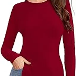 pinzy Full Sleeves Round Neck Regular Fit T-Shirts/Top/Long Night Wear T-Shirt for Women's & Girls (Pack of 1)-picture-10