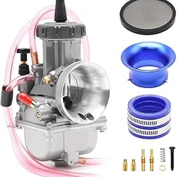 PWK 40mm Carburetor Kit Motorcycle Racing Carb with Air Filter Intake Manifold Boot Universal For 400cc to 500cc Pit Dirt Bike Motocross Enduro On/Off Road ATV Quad Scooter (40mm)-picture-29