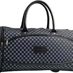 Pulse Leather Sustainable & Durable Holiday Travel Duffle Bag 30L Storage Weekender Cabin Bag Gym Bag for Men and Women [MN-4961]-picture-33