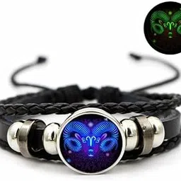 rvm jewels Zodiac Bracelets Glow in Dark All 12 Constellation Cosmic Multilayer Adjustable Leather Jewelry Gift for Boys Women and Men-picture-37