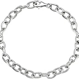 peora Silver Plated Stainless Steel Openable Stylish Link Bracelet Fashion Jewellery for Men-picture-33