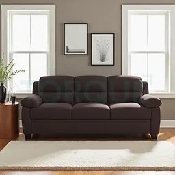 Torque - Jett Luxurious Fabric 3 Seater Sofa for Living Room (Brown) | Wooden 3 Seater Sofa Set Couch for Bedroom Hall | 3 Year Warranty-picture-26