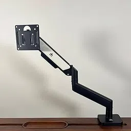 Flowlyf Premium Gas Spring Monitor Arm | 17-32" Screen Monitor VESA Mount |Gorgeous Black & White Color Combo| Height Adjustability | 360 Degree Rotation | 10kg Weight Capacity | 2 Way Wire Manager-picture-34