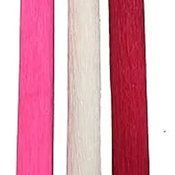3A Featuretail Tricolor 8ft Length/20in Width Crepe Paper Roll/Wrinkled Paper for Flower Making, Bouquet Wrapping and Craft (Pink-White-Red, 3 Roll - 1 Color Each)-image-28