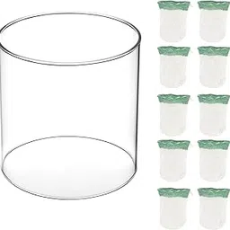 10-Pack Propane Lantern Mantles with Glass Globe: U-Shape & Standard Replacement Parts for Camping Lanterns. Clear Lantern Globe Compatible with Coleman Fuel Lanterns-image-71