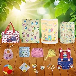 Love Baby® Complete Baby Combo Gift Set | First Gift Box for Newborns | 35 Pcs Printed Multicolor Kit | Made in India | Perfect Gift for New Parents - 404_-image-6