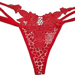 xs and os Women Lace Floral Embroidered Strappy Thong Panty-picture-41