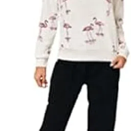 irises Women�s and Girls Winter Woolen Fleece Pajamas Free Size28 Till 34 Pack of 1 Black Color-picture-20