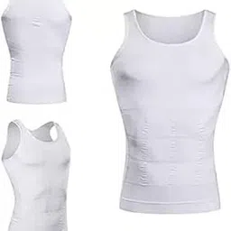 speginic Men’s Slimming Body Shaper Vest Shirt, Abs Abdomen Slim Stretchable Tummy Tucker Vest White or Combo-picture-11