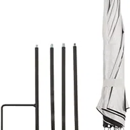 TRENDIVIBE Outdoor Plant Sunshade Umbrella Sturdy Weatherproof for Bonsai Patio Outside Silver-picture-33