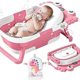 SOFTIES Foldable Baby Bath Tub for 0 to 5 Years | Newborn Bath Tub & Bathtub for Baby 0 to 3 Years | Multi-Use Baby Bather for 0 to 2 Years | Compact & Safe Design-picture-31