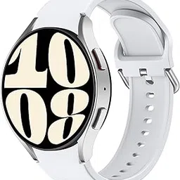 VEMIGON No Gap Strap Compatible with Samsung Galaxy Watch Bands 7 6 5 4 40mm 44mm/ Galaxy Watch 6 Classic 43mm 47mm, Watch 5 pro 45mm/ Watch 4 Classic 46mm 42mm, 20mm Soft Silicone Replacement Loop-picture-17