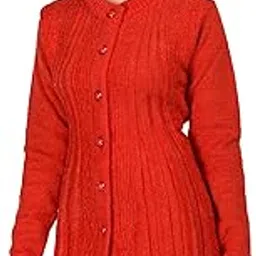 ladywillington Lady Willington Women Woolen Round Neck Self Design Long Cardigan Shrug Heavy Rainbow Cardigan Winter Wear Pure Wool Cardigans for Women Long Cotty Fully Warm Cardigans Free Sizes image 1