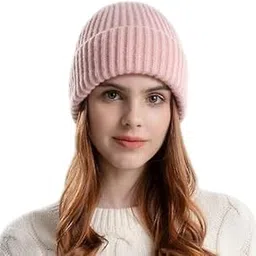 topibaaz Women Winter Soft Warm Snow Proof Woolen Beanie Cap | Slouchy Warm Knitted Girls Woolen Ski Hat Skull Caps, Men's Running Headwear-picture-21