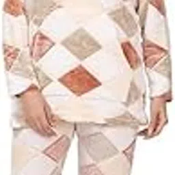 us trendz Winter wear Soft & Warm Printed Full Sleeve Wool Blend Hood Round Neck Nightwear Set for Women's-picture-38