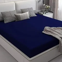 100% Waterproof Premium Cotton Terry Mattress Protector Suitable for Both King & Queen Size, Breathable and Hypoallergenic Ultra Soft Fitted Bed Protector Cover (Blue, 78LX72WX10H. Inch)-picture-24