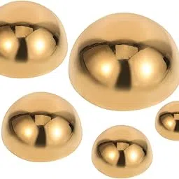 UKCOCO Stainless Steel Half Circle Garden Decor 304 Thick Silver/Gold Half Ball Reflective Ball Decorations for Yard Home-image-2