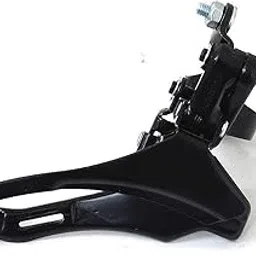 Bicycle Front Derailleur, Black, Clamp-On Mount, Adjustable Gear Shifter Down Pull-picture-23