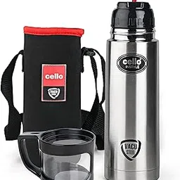Cello Instyle Thermosteel Water Bottle, 500ml, Silver | 24 Hours Hot and Cold | Flask for Tea Coffee | Rust & Leak Proof | Ideal for Office, Gym, Home, Kitchen, Hiking, Trekking, Travel Bottle-picture-32