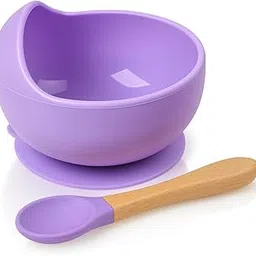 Baby Feeding Bowl and Spoon Set | BPA-Free Suction Bowl for Babies | Non-Slip Silicone Bowl for Toddlers | Baby Food Bowl for 6–12 Months | Microwave & Dishwasher Safe-picture-31